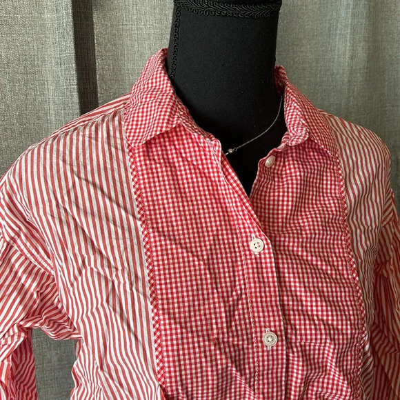 Pink J. Crew Sleep Button Up - Picture 2 of 4
